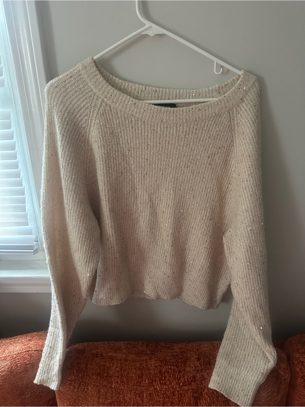 EXPRESS- Cream, Sequin Knit Women’s Sweater